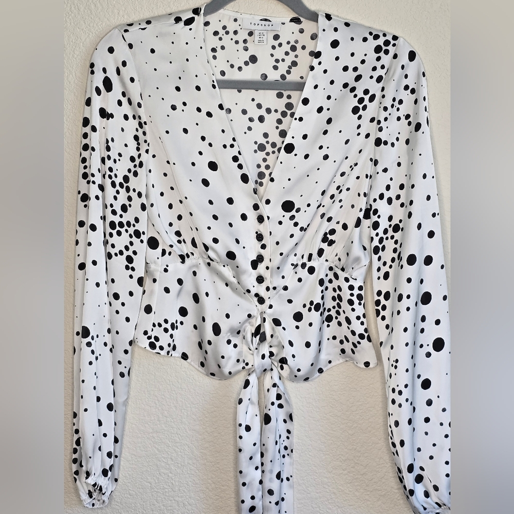 TOPSHOP Silky Tie-up Top